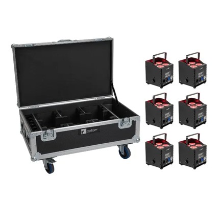 EUROLITE Set 6x AKKU UP-4 QCL Spot