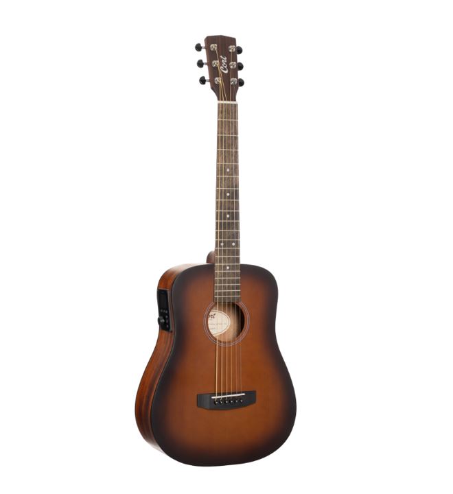 Cort Earth Mini Go Westerngitarre Brown Burst